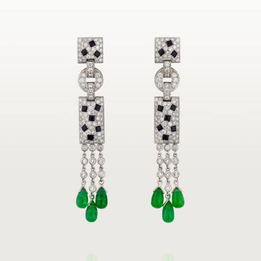 18k Panth̬re De Diamond Earrings
