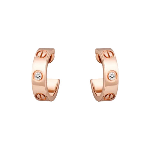 18K Love 2 Diamonds Earrings
