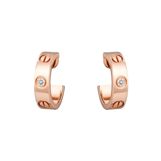 18K Love 2 Diamonds Earrings