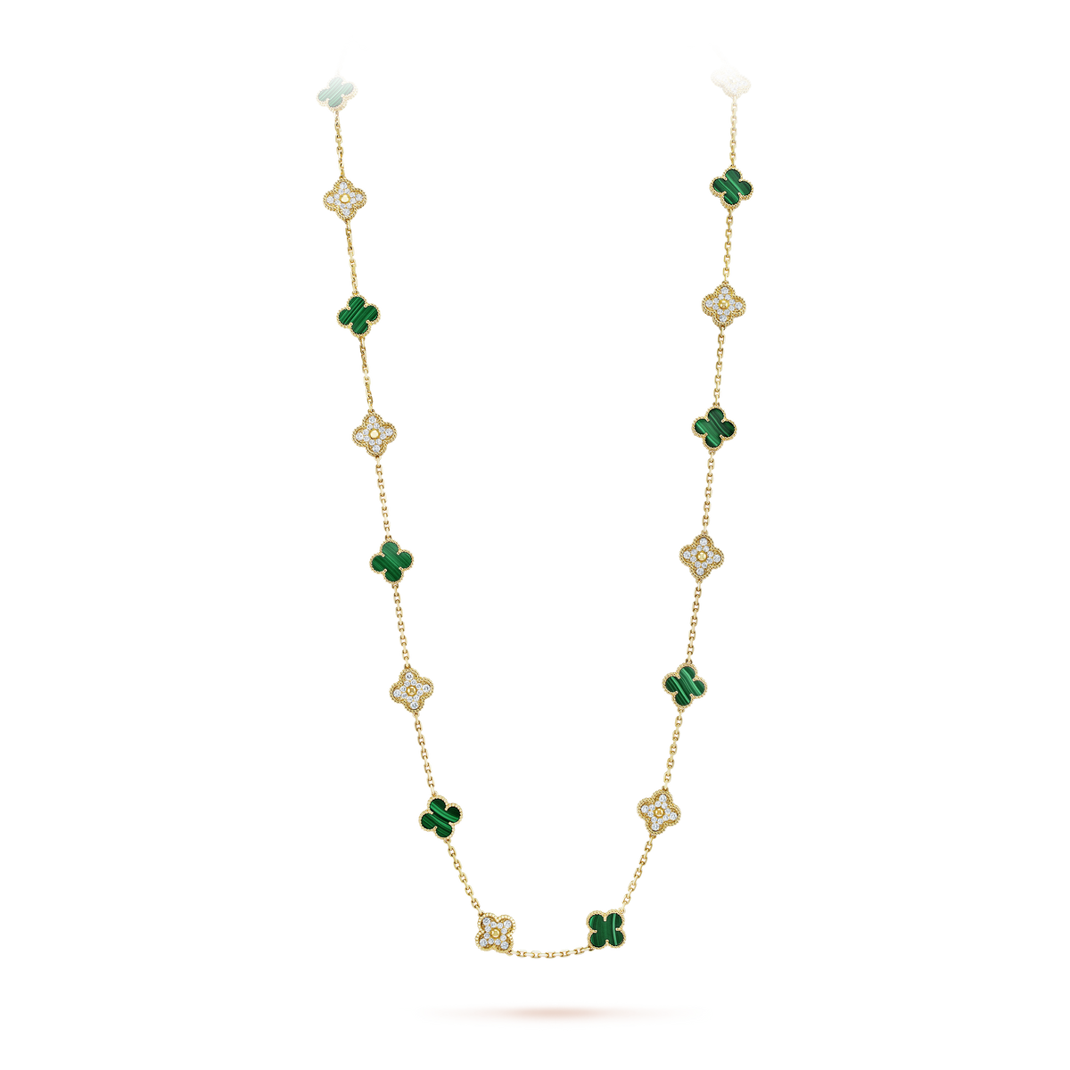 18K Celestial Vintage Alhambra 20 Motifs Long Clover Necklace