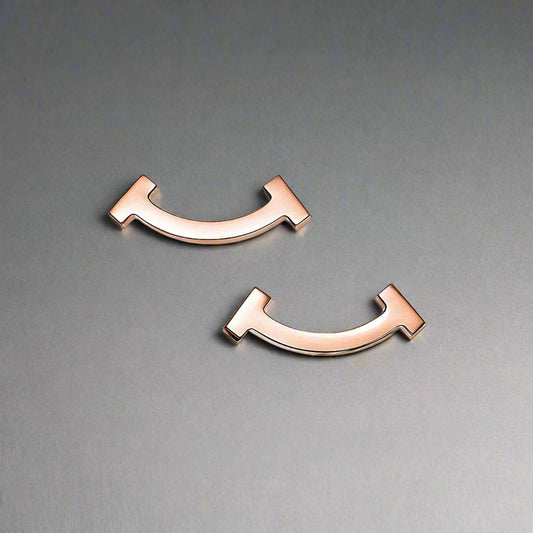 18K Celestial T Smile Earrings