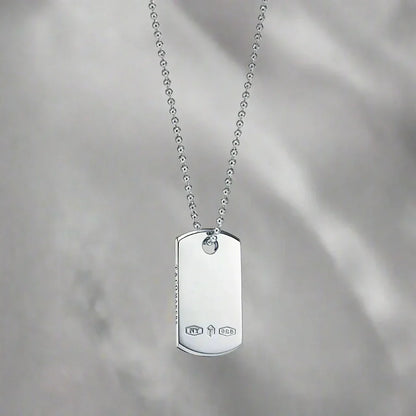 18K Celestial T 1837 Tag Pendant Necklace