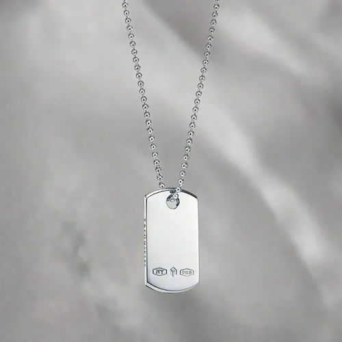 18K Celestial T 1837 Tag Pendant Necklace