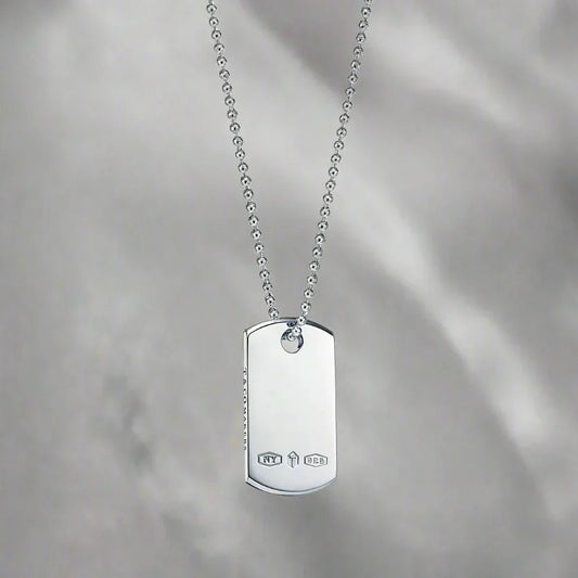 18K Celestial T 1837 Tag Pendant Necklace