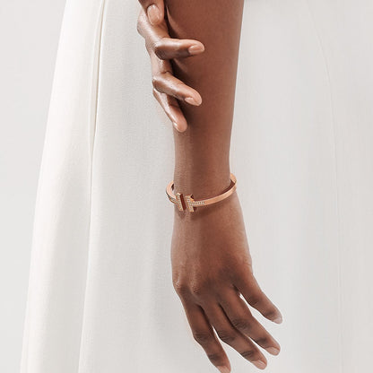 18K Celestial T Diamond Square Bracelet