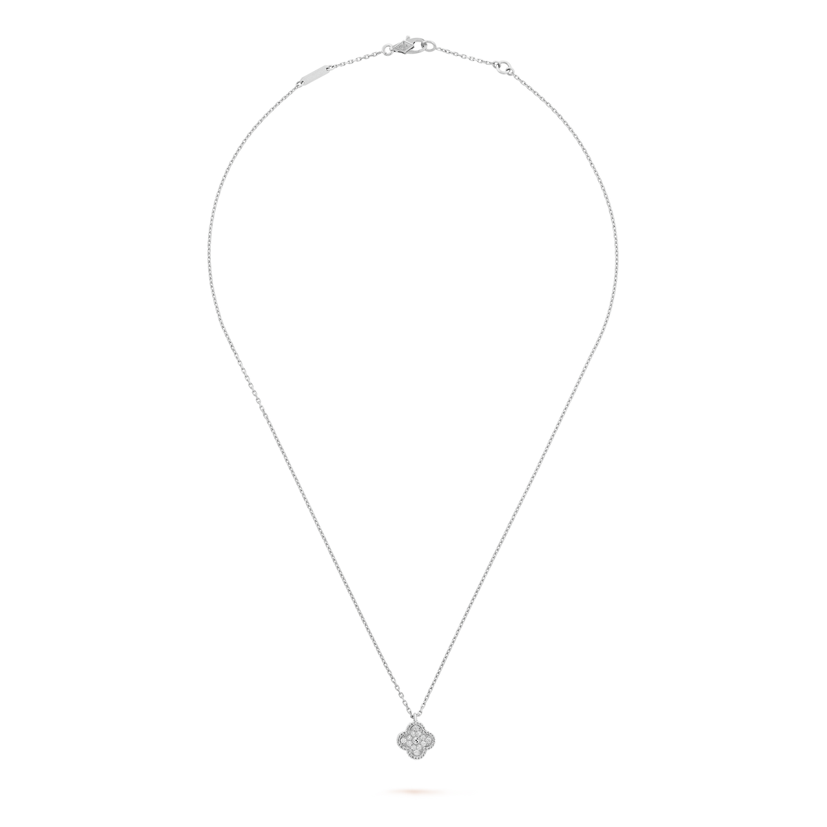 18K Celestial Sweet Alhambra Diamond Necklace