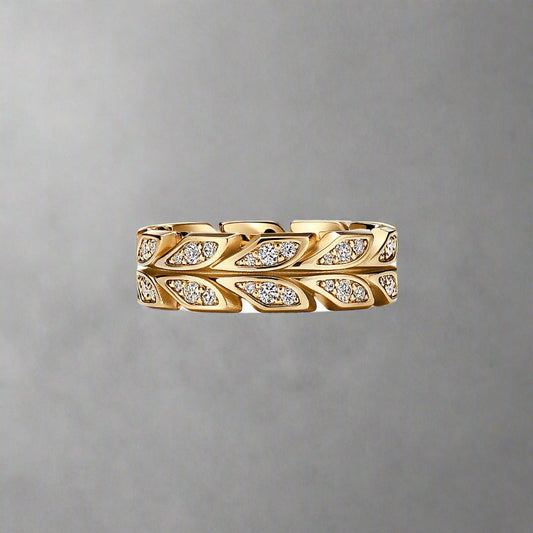 18K Celestial Yellow Gold Victoria Vine  Ring
