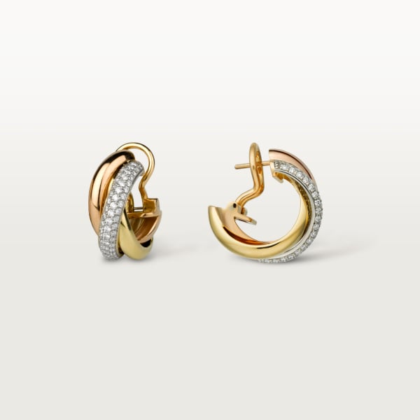 18K Celestial Trinity Diamond Earrings