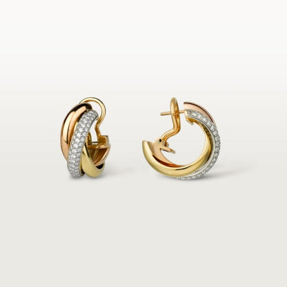 18K Celestial Trinity Diamond Earrings