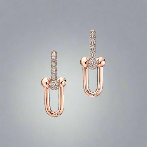 18K Celestial T HardWear Large Link Diamonds Earrings