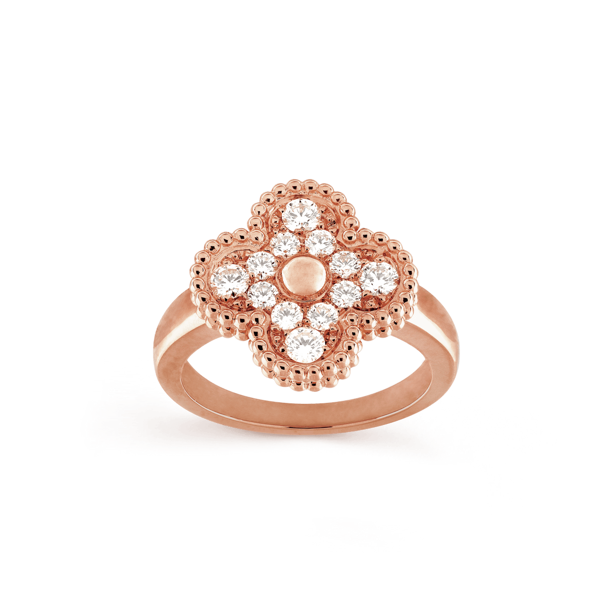18K Celestial Vintage Alhambra Diamonds Ring