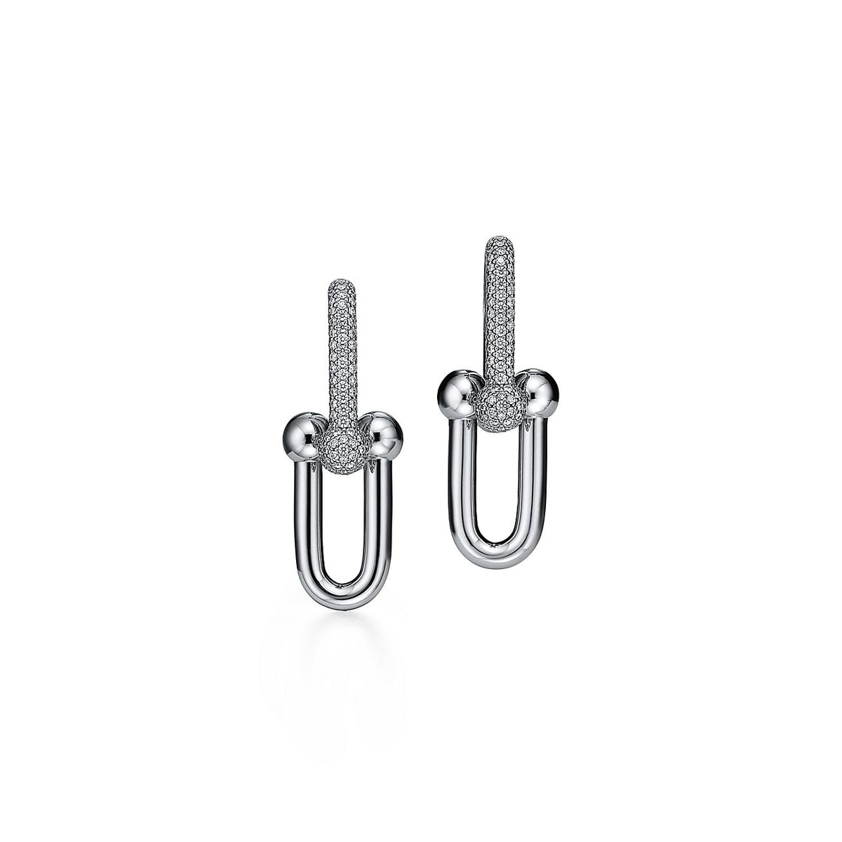 18K Celestial T HardWear Large Link Diamonds Earrings