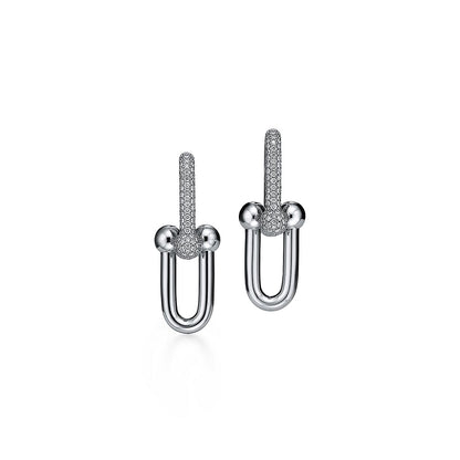 18K Celestial T HardWear Large Link Diamonds Earrings