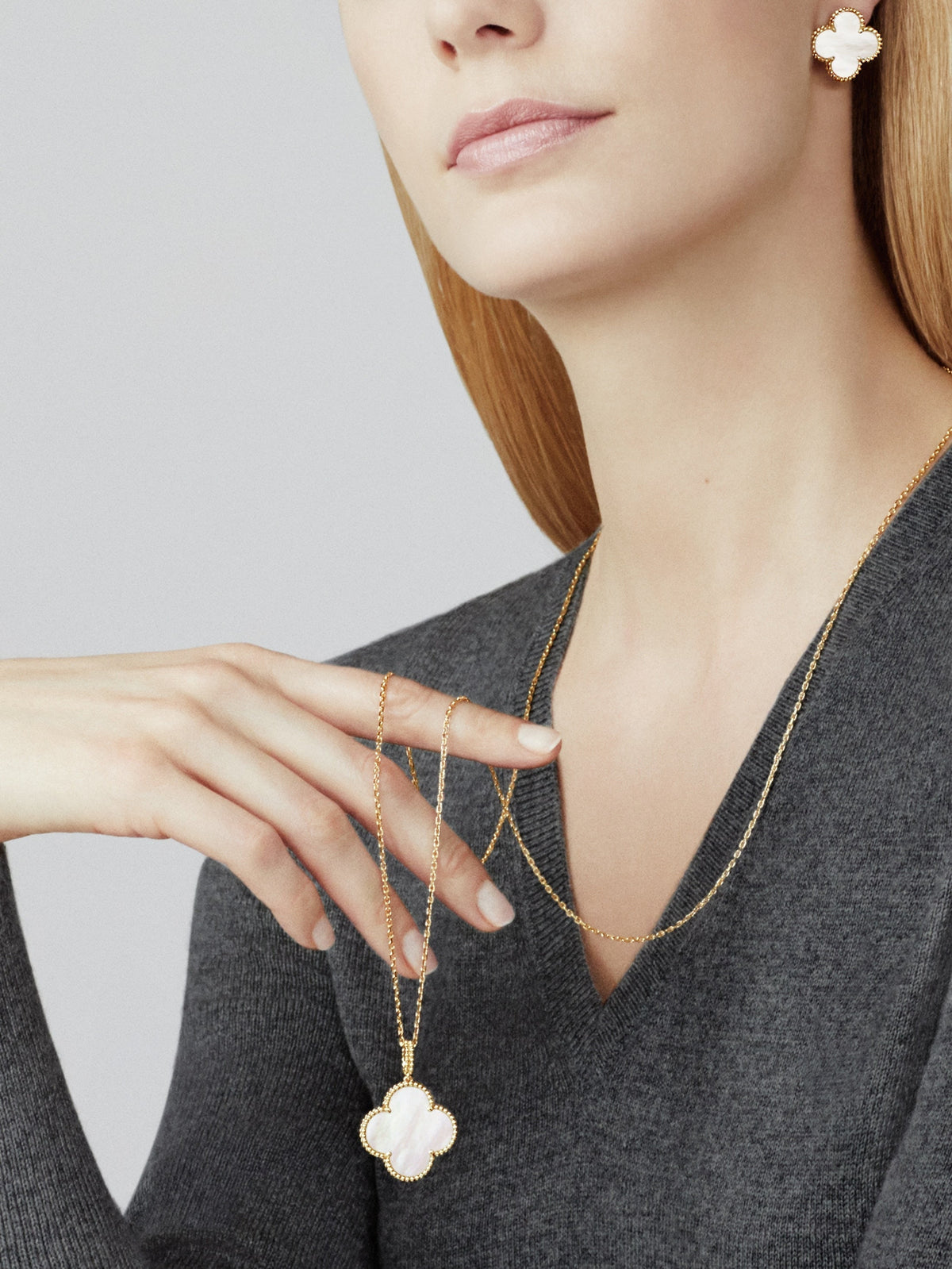 18K Celestial Magic Alhambra One Motif Pearl Necklace