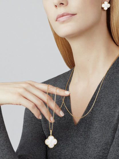 18K Celestial Magic Alhambra One Motif Pearl Necklace