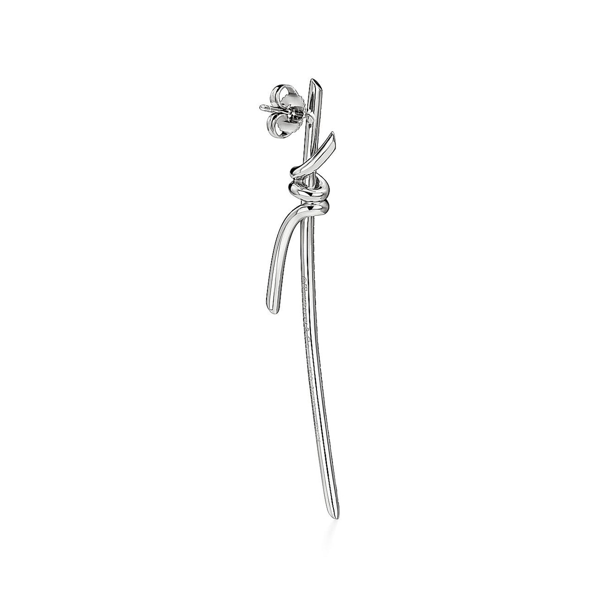 18K Celestial T Knot Drop Diamonds Earrings