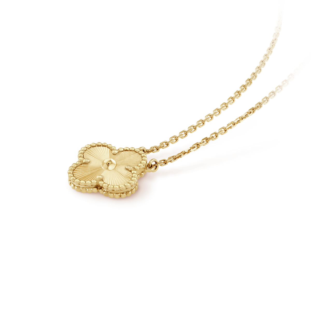 18K Celestial Vintage Alhambra Pendant Clover Necklace