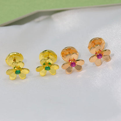 18K Celestial Frivole Mini Ruby Earrings