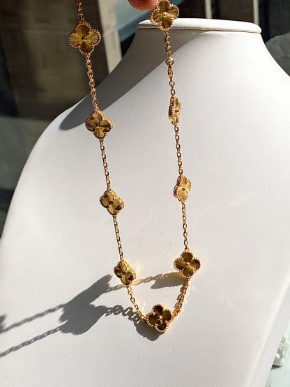18K Celestial Vintage Alhambra 10 Motifs Necklace