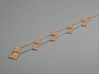 18K Celestial Vintage Alhambra 10 Motifs Necklace