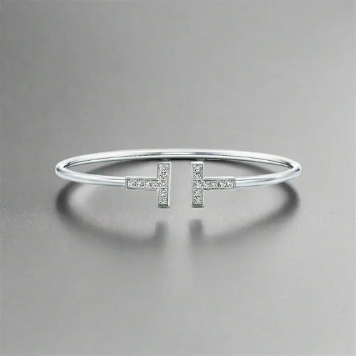 18K Celestial T Diamond Wire Bracelet