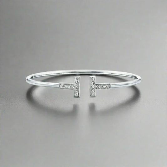 18K Celestial T Diamond Wire Bracelet