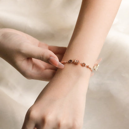 ELOREVA Elegant Bracelet – 18K Rose Gold Plated 925 Sterling Silver