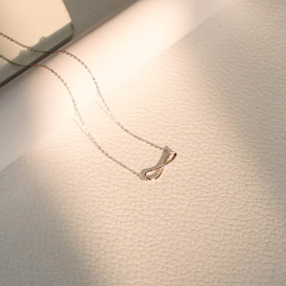 ELOREVA Infinity Love Necklace – 18K Rose Gold & Platinum Plated 925 Sterling Silver