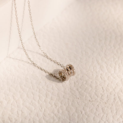 ELOREVA Longing Necklace – 18K Rose Gold & Platinum Plated 925 Sterling Silver