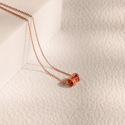 ELOREVA Longing Necklace – 18K Rose Gold & Platinum Plated 925 Sterling Silver