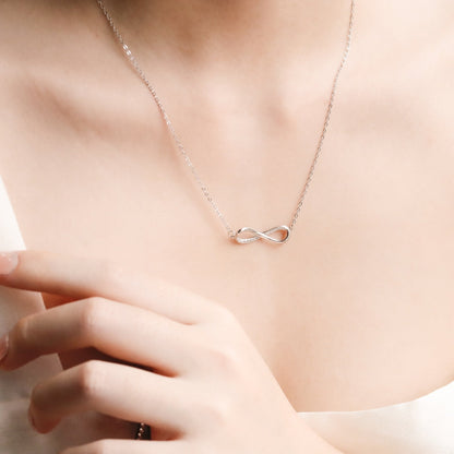 ELOREVA Infinity Love Necklace – 18K Rose Gold & Platinum Plated 925 Sterling Silver