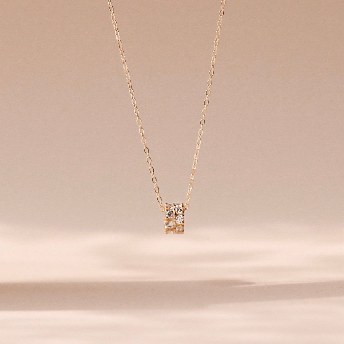 ELOREVA 18K Gold Plated Endless Love Circle Necklace – 925 Sterling Silver