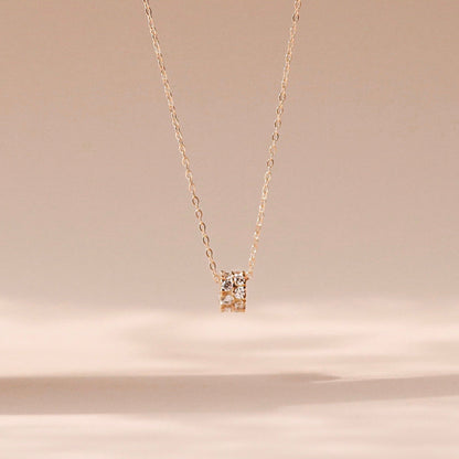ELOREVA 18K Gold Plated Endless Love Circle Necklace – 925 Sterling Silver