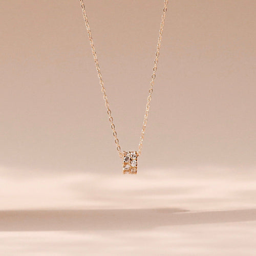ELOREVA 18K Gold Plated Endless Love Circle Necklace – 925 Sterling Silver