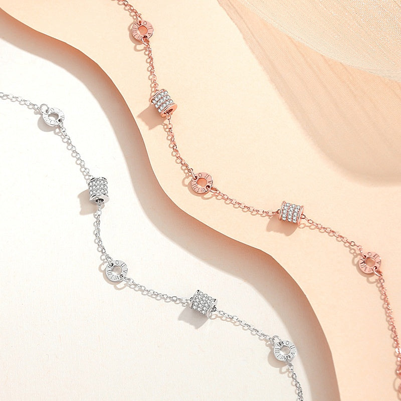 ELOREVA Glamour Bracelet – Rose Gold & Platinum Plated 925 Sterling Silver