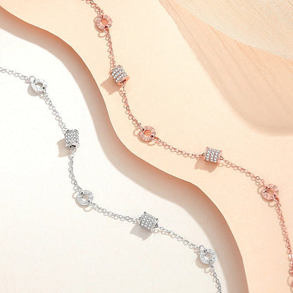ELOREVA Glamour Bracelet – Rose Gold & Platinum Plated 925 Sterling Silver