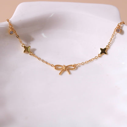 ELOREVA Marysol Bow Bracelet – 18K Gold Plated 925 Sterling Silver