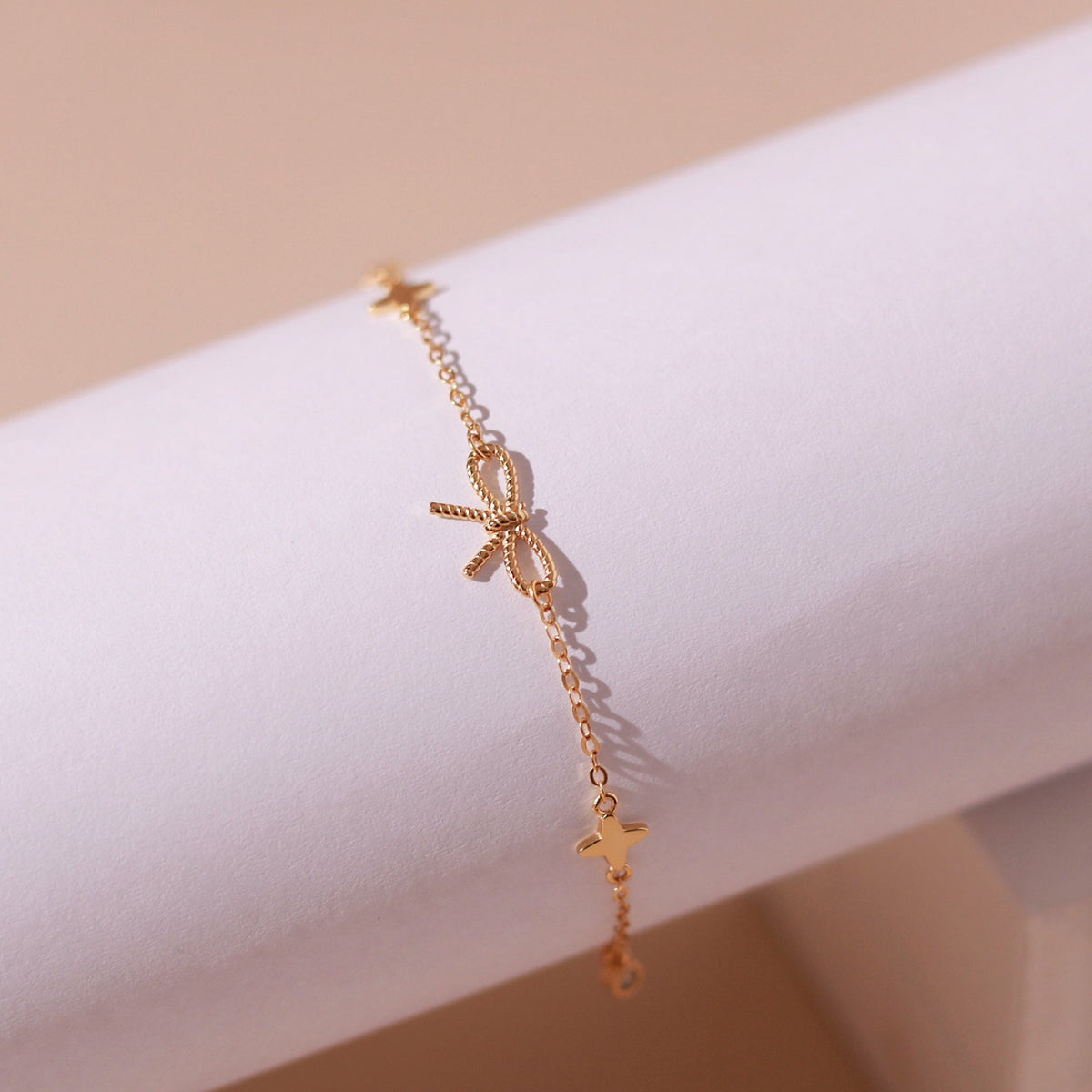ELOREVA Marysol Bow Bracelet – 18K Gold Plated 925 Sterling Silver