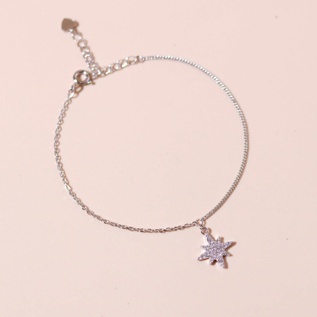 ELOREVA Eira Snowflake Bracelet – Rose Gold & Platinum Plated 925 Sterling Silver
