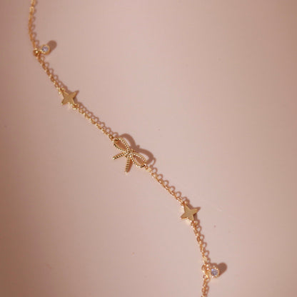 ELOREVA Marysol Bow Bracelet – 18K Gold Plated 925 Sterling Silver