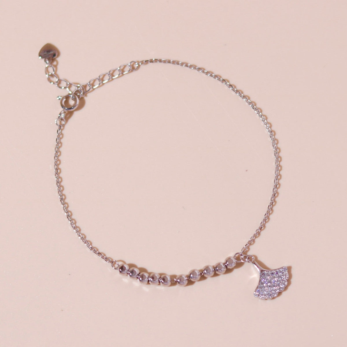 ELOREVA Ginkgo Leaf Bracelet – Rose Gold & Platinum Plated 925 Sterling Silver