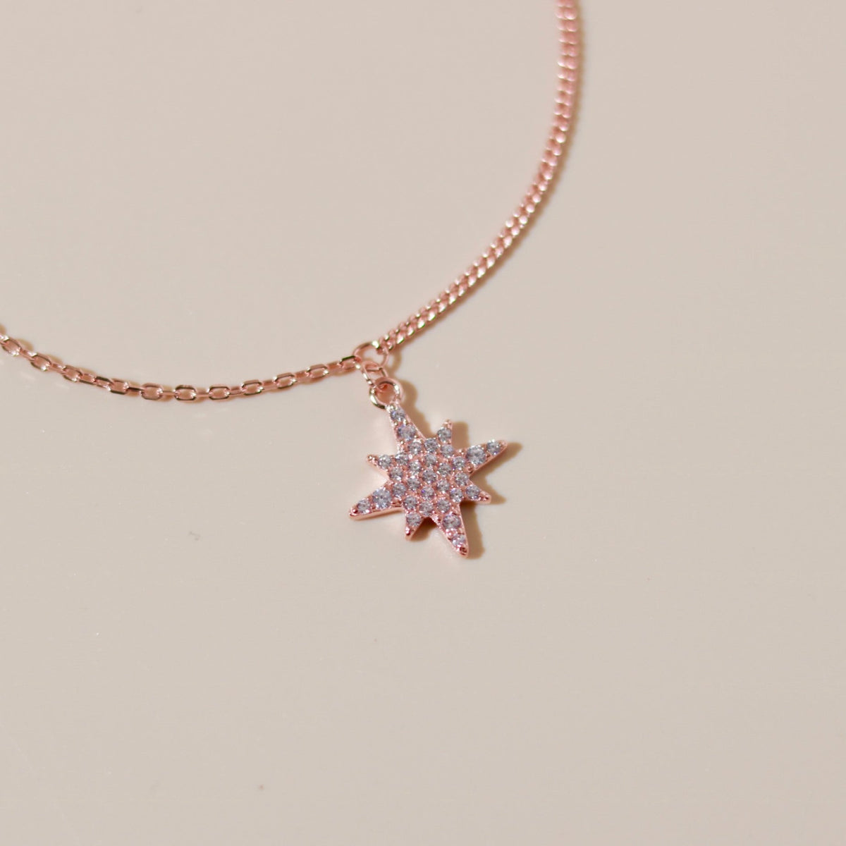 ELOREVA Eira Snowflake Bracelet – Rose Gold & Platinum Plated 925 Sterling Silver