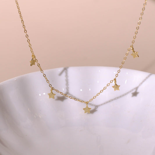 ELOREVA Morri Star Necklace – 18K Gold Plated 925 Sterling Silver