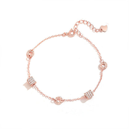 ELOREVA Glamour Bracelet – Rose Gold & Platinum Plated 925 Sterling Silver