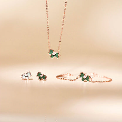 ELOREVA Unicorn Necklace – 18K Rose Gold & Platinum Plated 925 Sterling Silver