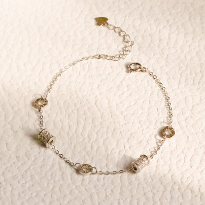 ELOREVA Glamour Bracelet – Rose Gold & Platinum Plated 925 Sterling Silver