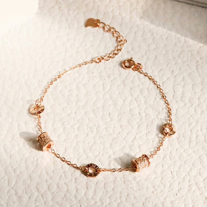 ELOREVA Glamour Bracelet – Rose Gold & Platinum Plated 925 Sterling Silver