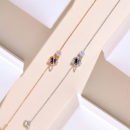 ELOREVA Eirlys Planet Bracelet – Rose Gold & Platinum Plated 925 Sterling Silver