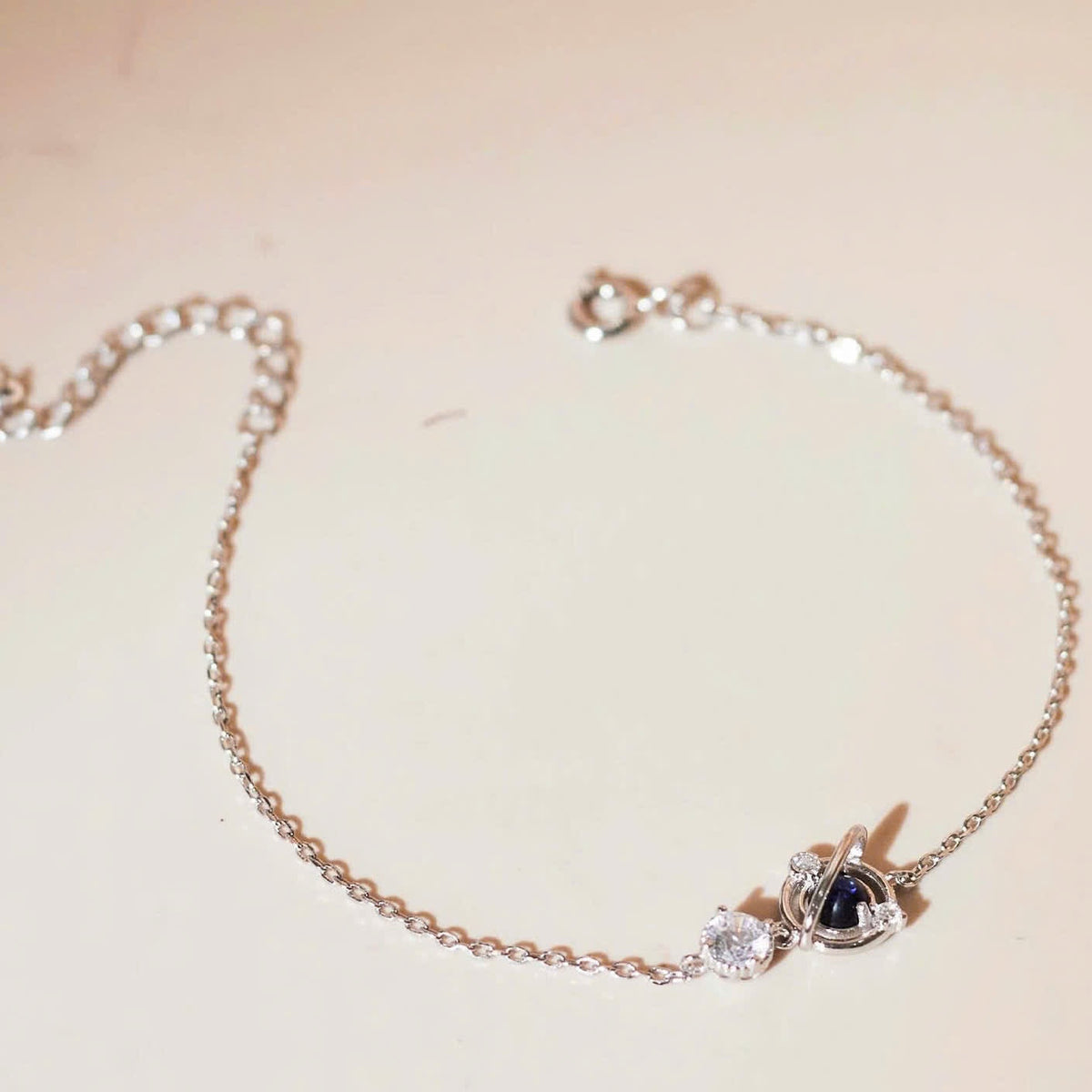 ELOREVA Eirlys Planet Bracelet – Rose Gold & Platinum Plated 925 Sterling Silver
