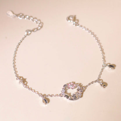 ELOREVA Cherry Bloom Bracelet – Rose Gold & Platinum Plated 925 Sterling Silver